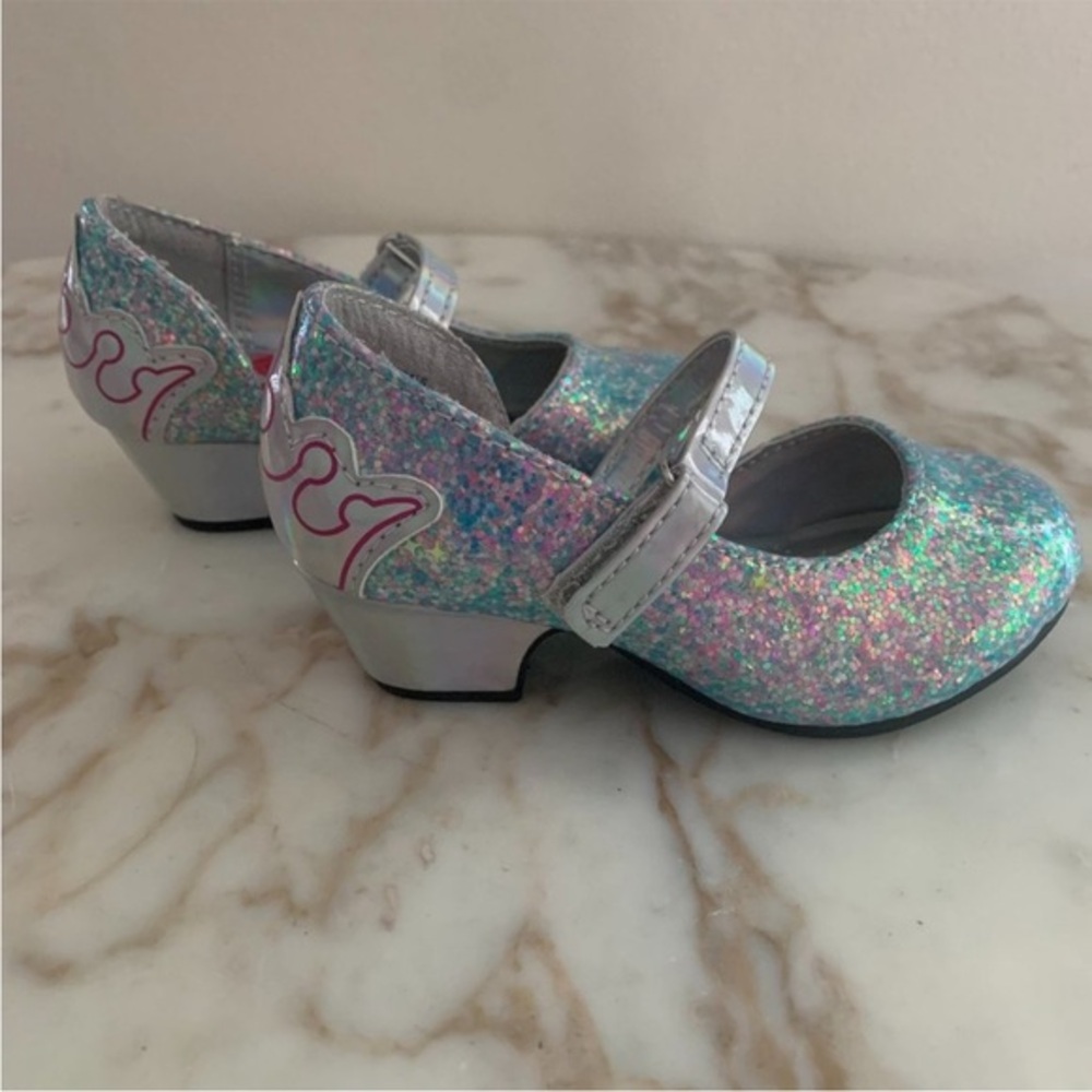 Toddler Girls' Disney Princess Ballet Flats - Silver Size 6